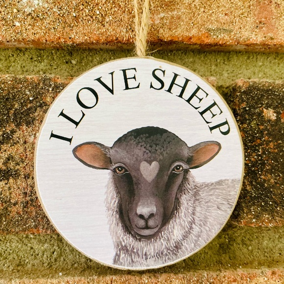 *I Love Farm Animal Round Ornament, Sheep - Picture 12 of 12